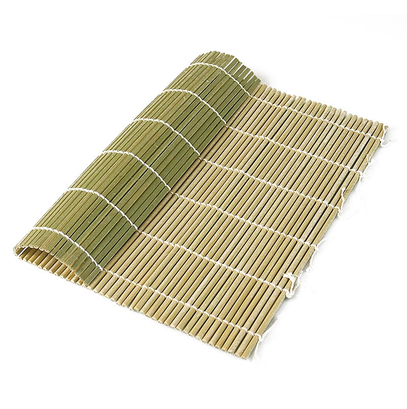 Bambusmatta för sushi, natur, 21 x 24 cm, runda pinnar, 1 st