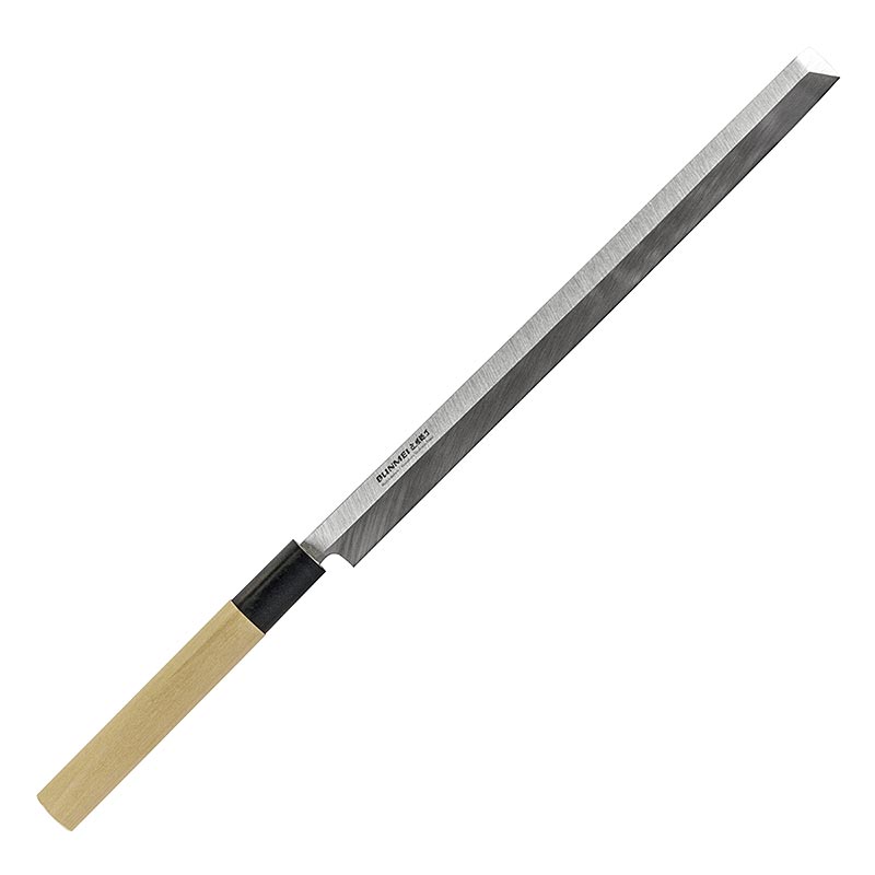 Global Bunmei 1803-210 Tako Sashimi-kniv, handtag i honoki-trä, 21 cm, 1 st