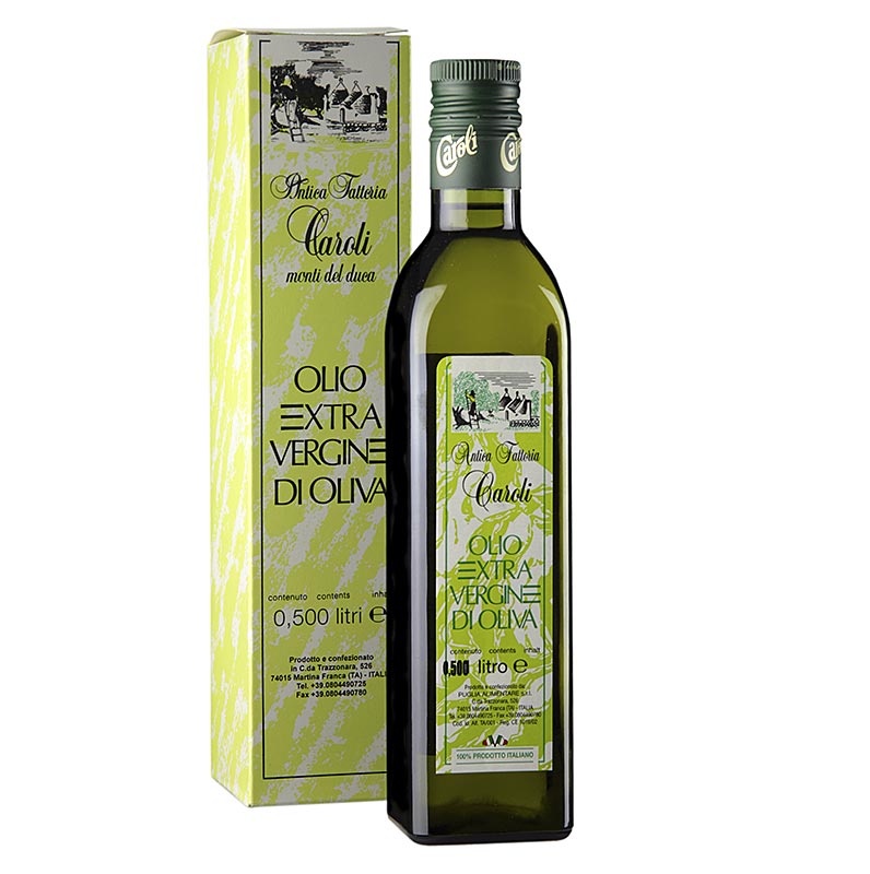 Extra jungfruolja, Caroli "Antica Fattoria", första pressningen, 500 ml