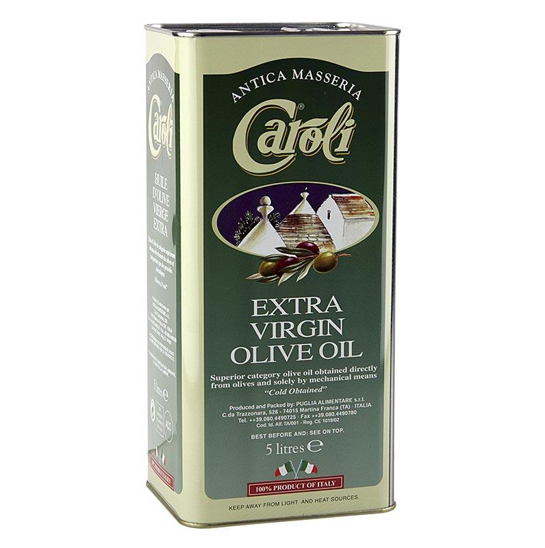 Extra jungfruolja, Caroli Antica Masseria "Classico", delikat fruktig, 5 L