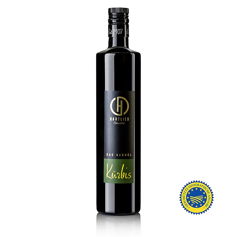 Pumpafröolja från Steiermark g.g.A., 100 % ren, Hartlieb, 750 ml