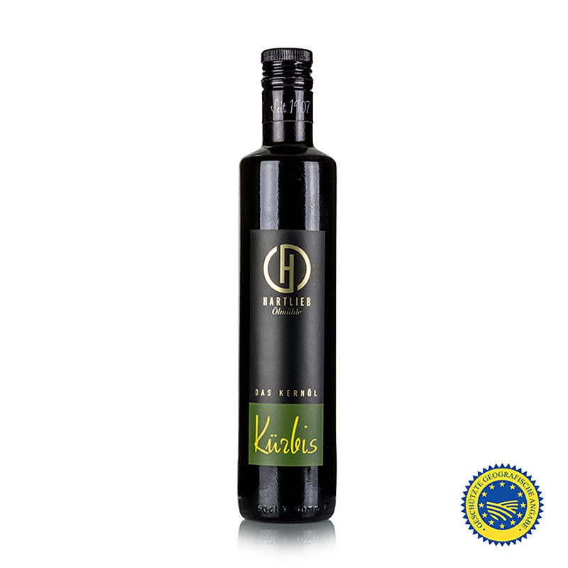 Pumpafröolja från Steiermark g.g.A., 100 % ren, Hartlieb, 500 ml
