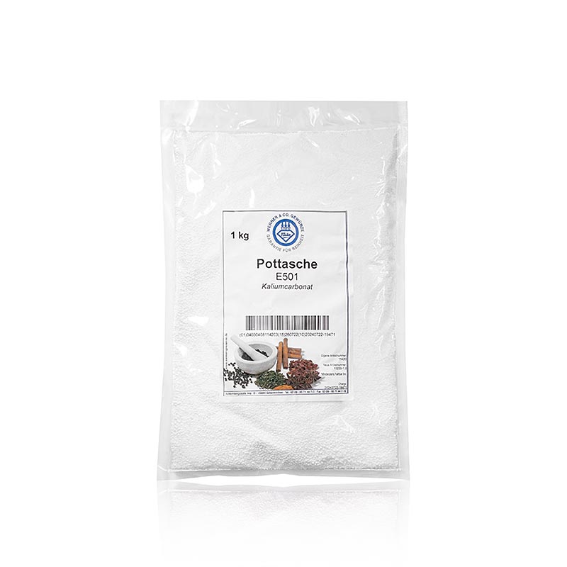 Pottaska – kaliumkarbonat, för pepparkaksdeg, E501, 1 kg