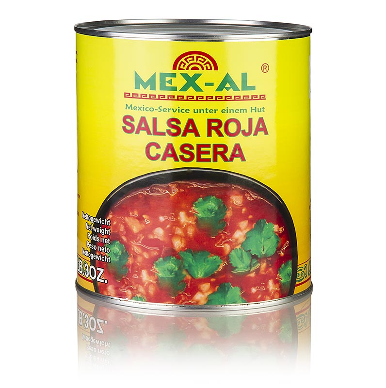 MEX-AL Salsa Cassera, röd, passar utmärkt till tortillachips, 2,8 kg