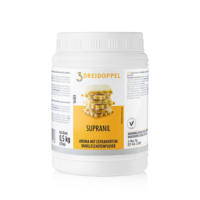 Supranil – Vaniljkoncentrat pulver, Dreidoppel, nr 164, 500 g