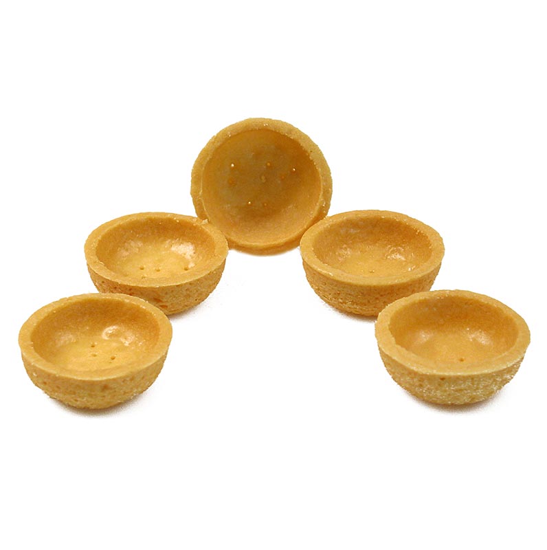 Mini-desserttartletter, runda, ø 3,8 cm, H 1,8 cm, mördeg, 1,19 kg, 270 st