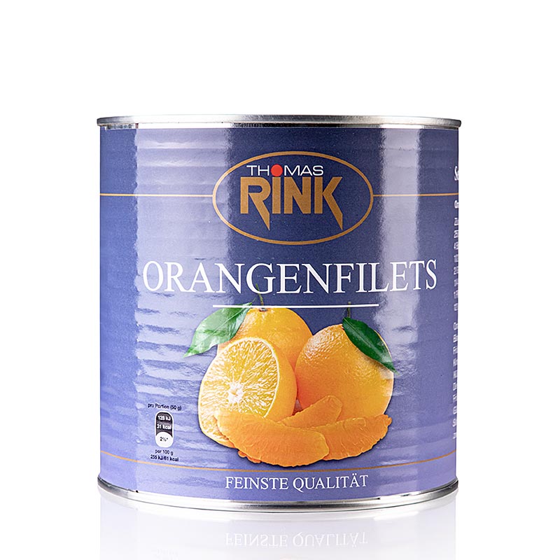 Apelsinfiléer – kalibrerade klyftor, lätt sockrade, 2,65 kg
