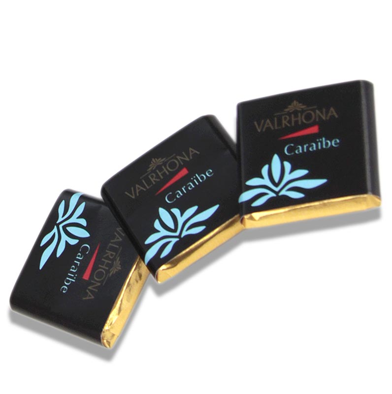 Valrhona Carré Caraibe – mörk choklad, 66 % kakao, 1 kg, 200 x 5 g