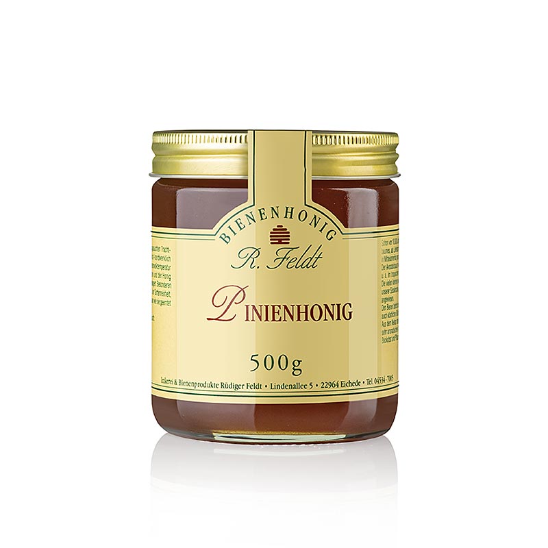 Imkerei Feldt Pinjehonung, mörk, mild-kryddig tallskogshonung med örtvegetation, 500 g