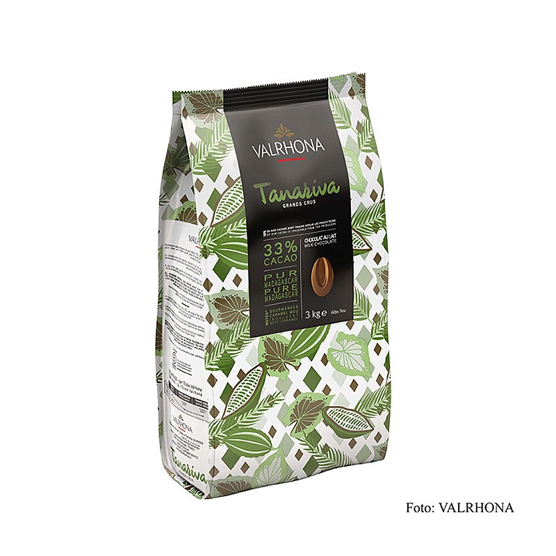 Valrhona Tanariva "Grand Cru", mjölkchoklad, callets, 33 % kakao, 3 kg