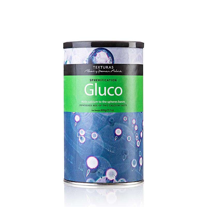 Gluco (kalciumglukonat och -laktat), Texturas Ferran Adrià, E 578, E 327, 600 g