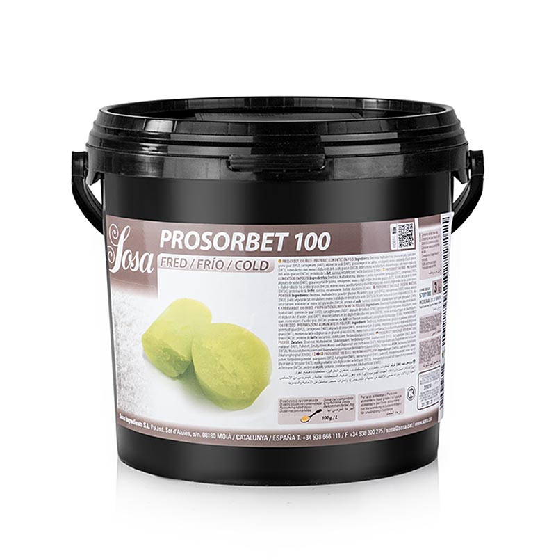 Sosa Pro Sorbet 100 kall, stabiliseringsmedel för sorbet, 3 kg