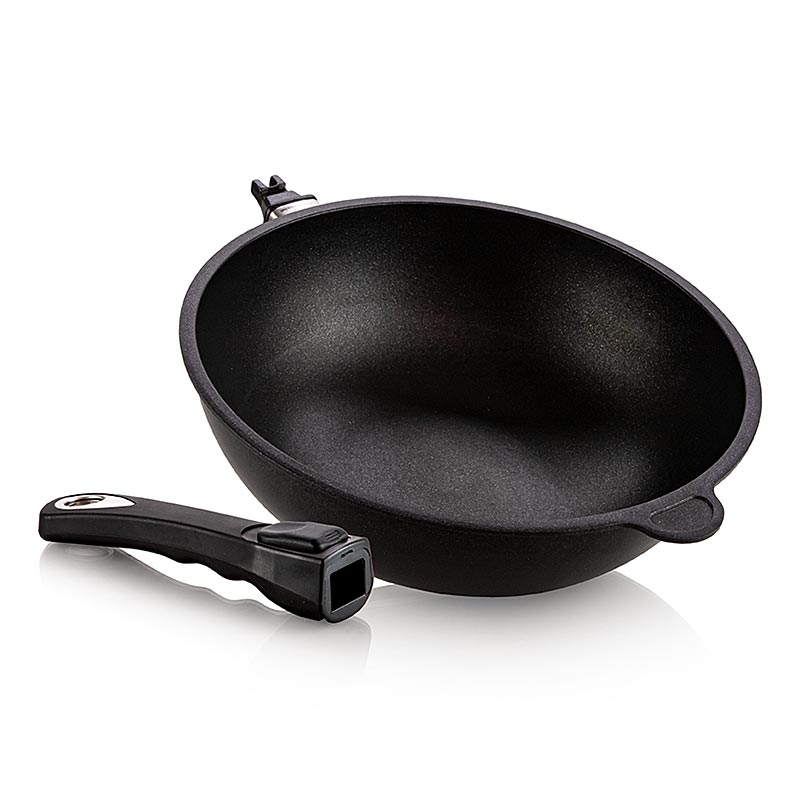 AMT Gastroguss, wokpanna, ø 28 cm, 11 cm hög, med avtagbart handtag, 1 st
