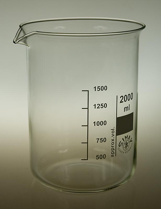 Bägare av borosilikatglas – 2 liter, 1 st