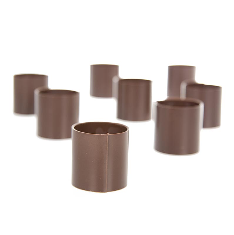 Chokladform – Cannelloni/cylinder, mörk utan dekor, ø 35 mm, 35 mm hög, 300 g