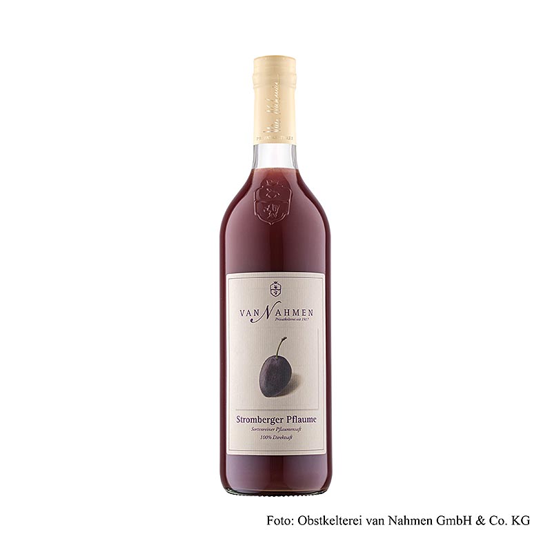 van Nahmen – Stromberger plommon (plommonsaft), 100 % direktpressad saft, 750 ml