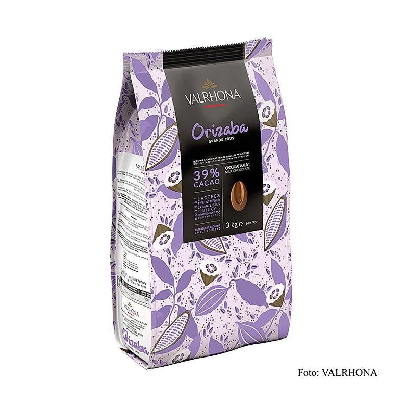 Valrhona Orizaba Lactée "Grand Cru", helmjölkschoklad, Callets, 39 % kakao, 3 kg