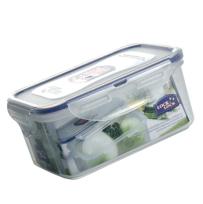 Lock & Lock-färskvarulåda, 600 ml, rektangulär 151x108x69 mm, 1 st