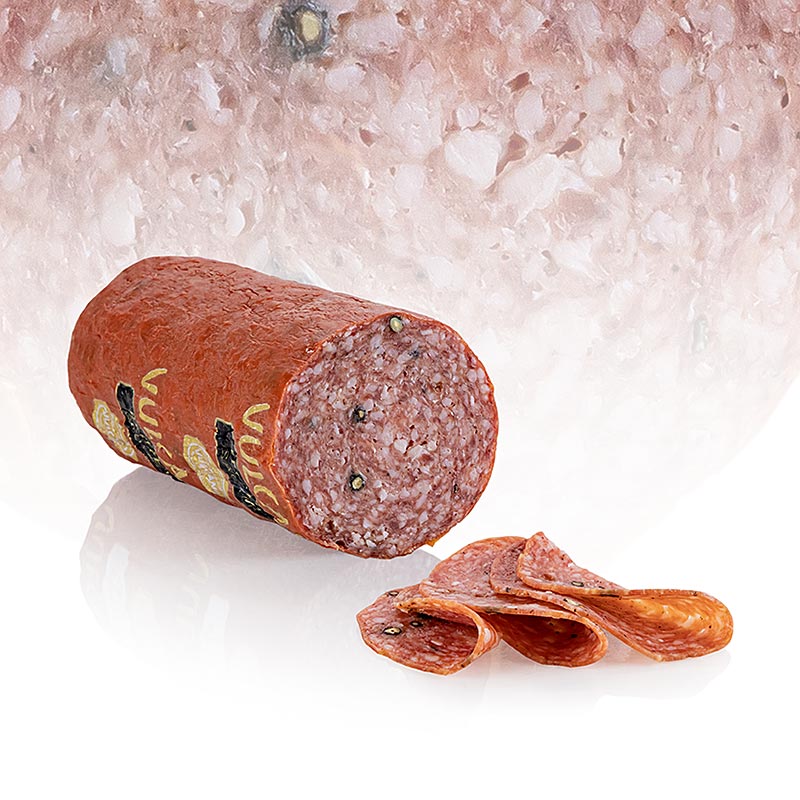 VULCANO Auersbacher salami, med peppar, från Steiermark, ca 800 g