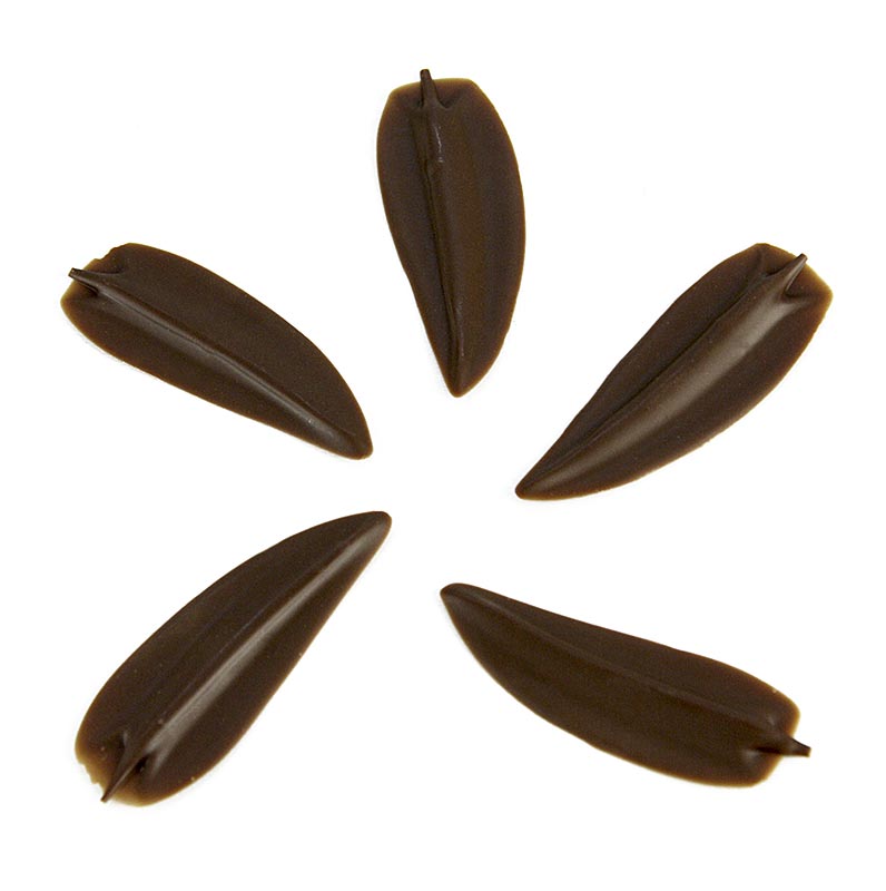 Karl Zieres Dekorationsplattor "Elegance" – bladform, mjölkchoklad, 245 g, 160 st