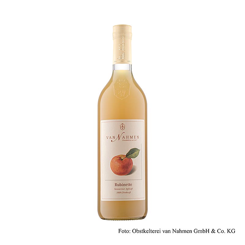 van Nahmen – Rubinette äppeljuice, 100 % direktpressad juice, 750 ml