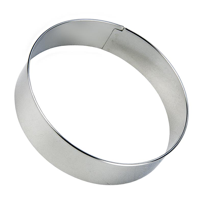 Ringformad utstickare i rostfritt stål, slät, ø 10 cm, 2,5 cm hög, 0,3 mm tjock, 1 St