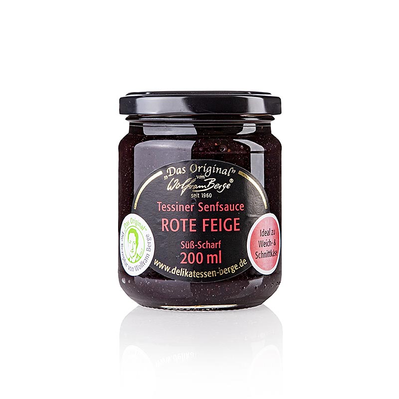 Original Tessiner röd fikon-senapssås, Wolfram Berge, 200 ml