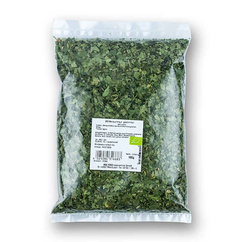 Ramslöksblad, torkade, skurna, ekologiska, 100 g