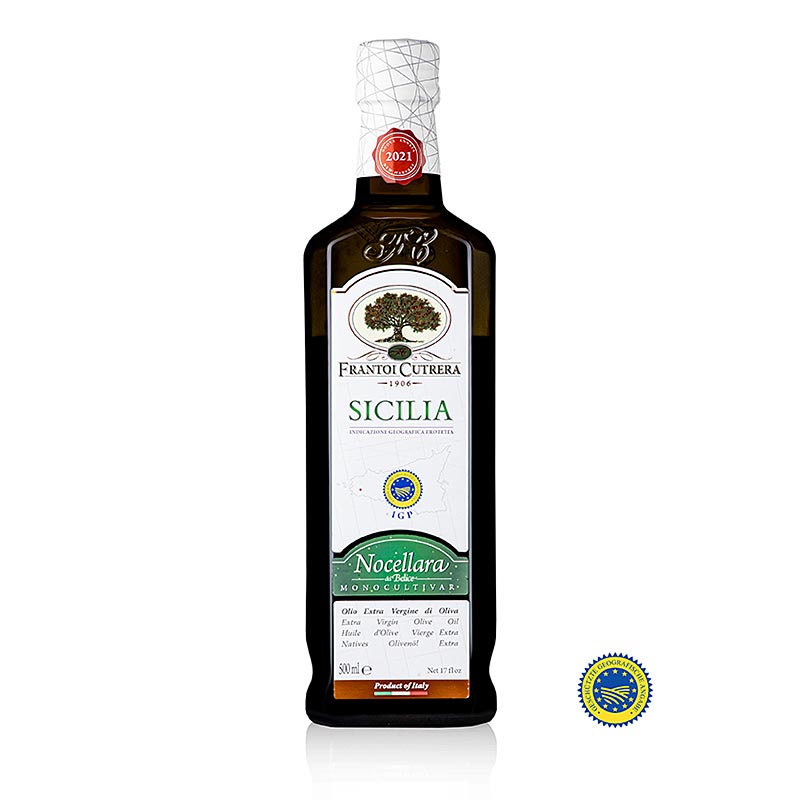 Extra jungfruolja, Frantoi Cutrera IGP/g.g.A, 100 % Nocellara del Belice, 500 ml