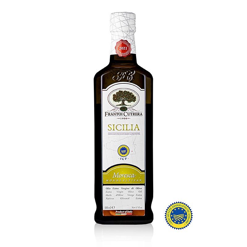 Extra jungfruolja, Frantoi Cutrera IGP/g.g.A, 100 % Moresca, 500 ml