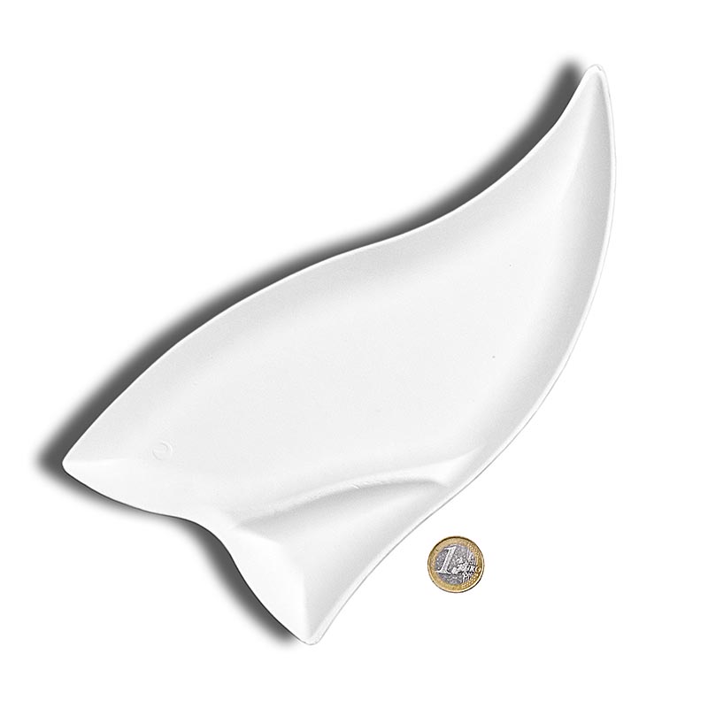 Engångstallrik "Triangle Surpreme", vit, triangulär med fack, 260x125x14 mm, 500 St