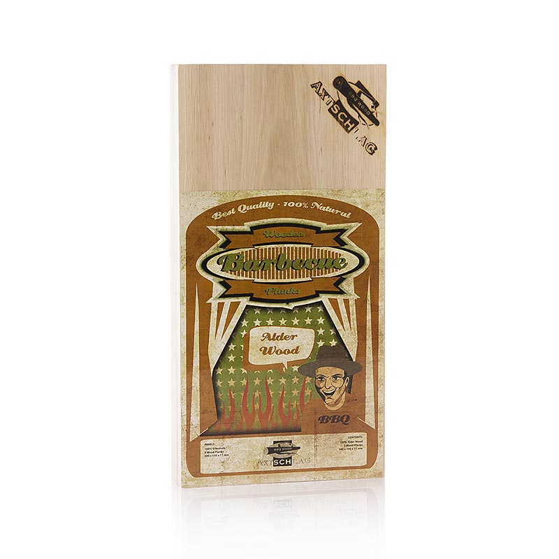 Grill BBQ - Wood Planks grillbrädor, al (Alder), 15x30x1,1 cm, 3 st