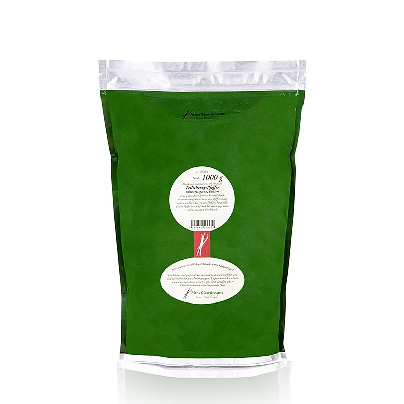 Tellicherry-peppar, svart peppar, hel, Altes Gewürzamt, 1 kg