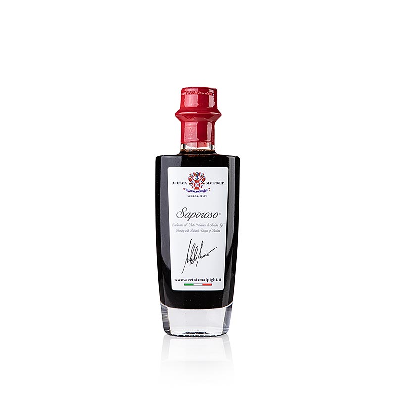 Balsamico-kryddsås "Saporoso", 6 år, ek- och akaciefat, Malpighi, 100 ml