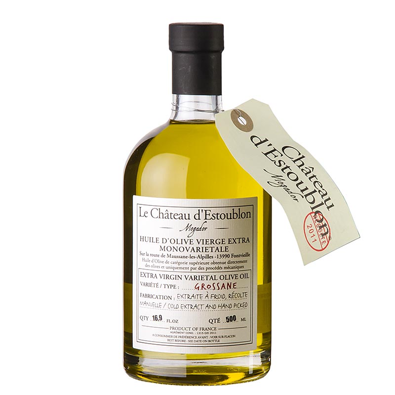 Extra jungfruolja, från Grossane-oliver, Chateau d´Estoublon, 500 ml