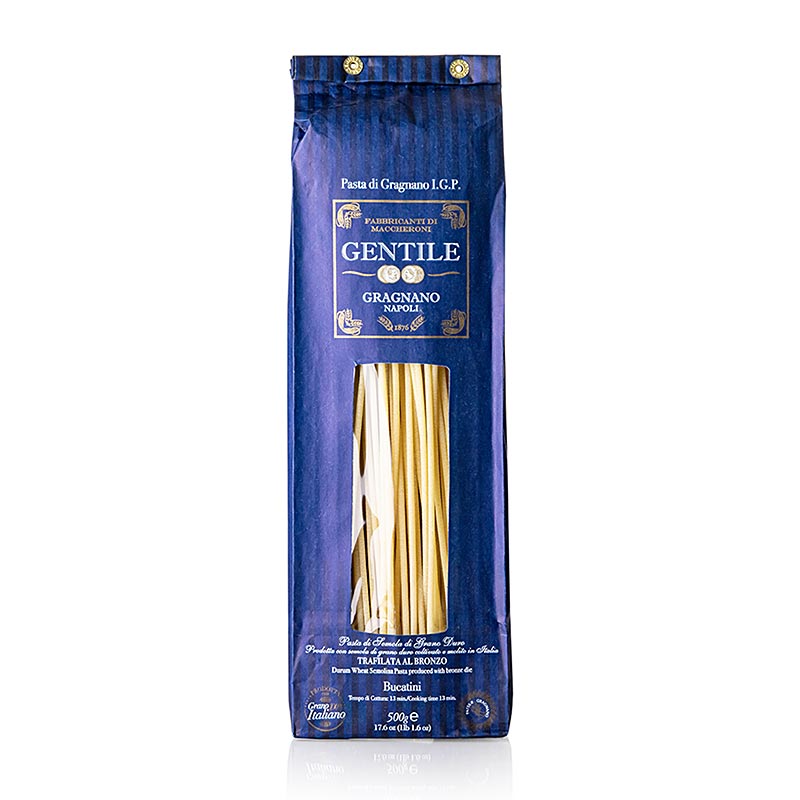 Pastificio Gentile Gragnano IGP – Bucatini, bronsdragen, 500 g