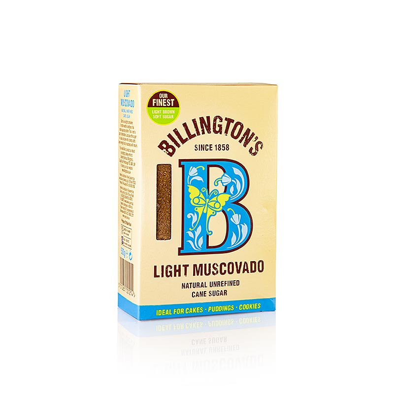 Muscovadosocker, ljust, råsocker, karamelltoner, Billington´s, 500 g