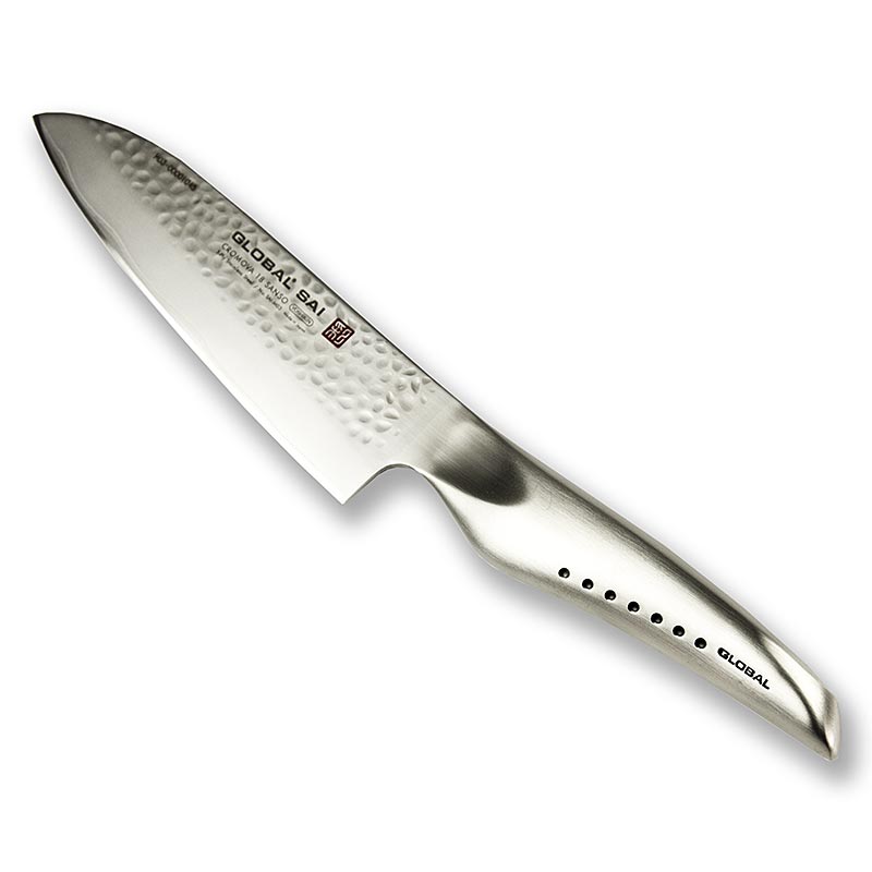 Global SAI-M03 Santokukniv, hamrad yta, 13,5 cm, 1 st