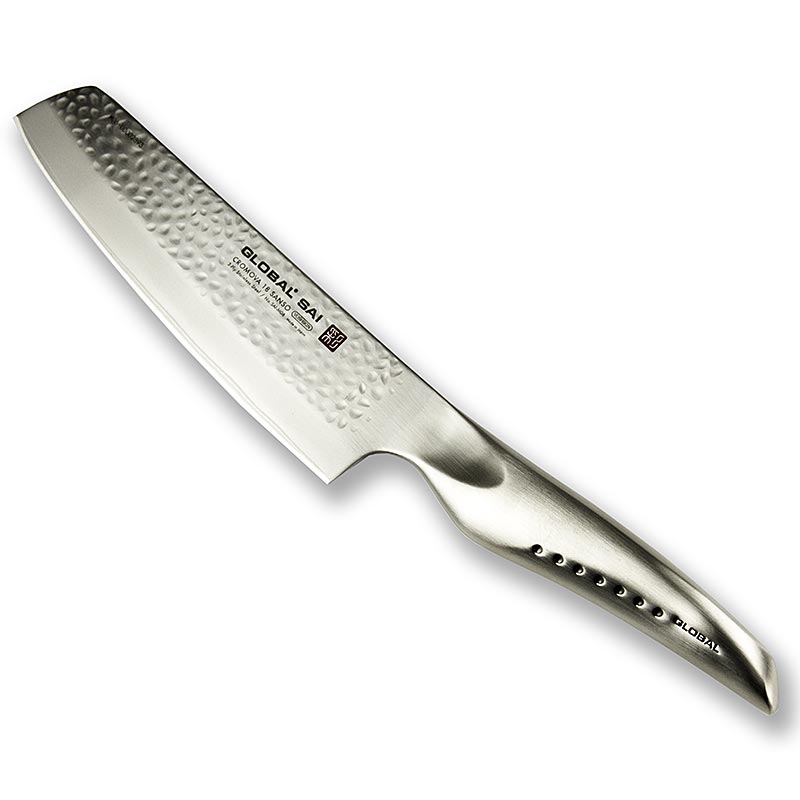 Global SAI-M06 Grönsakskniv, hamrad yta, 15 cm, 1 st