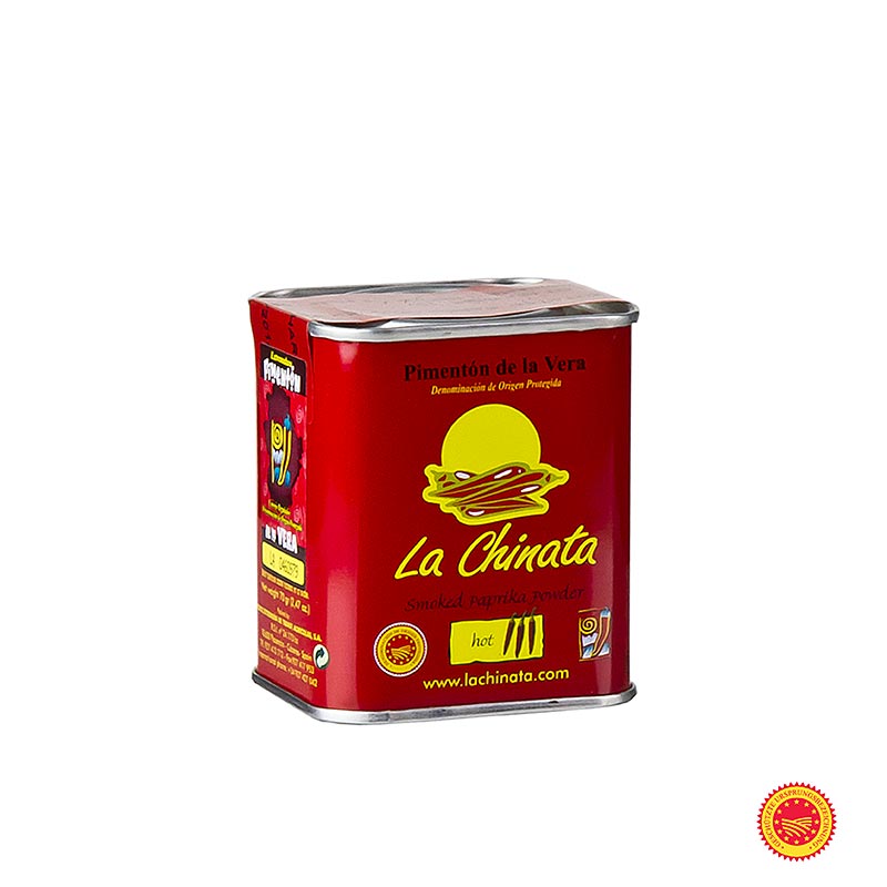 Paprikapulver – Pimentón de la Vera DOP/g.U., rökt, stark, la Chinata, 70 g