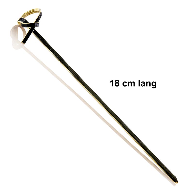 Bambuspinnar, med knut, svarta, 18 cm, 250 st