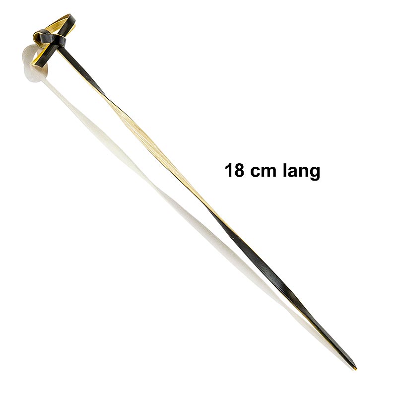 Bambuspinnar, med knut, vridna, svarta, 18 cm, 250 st