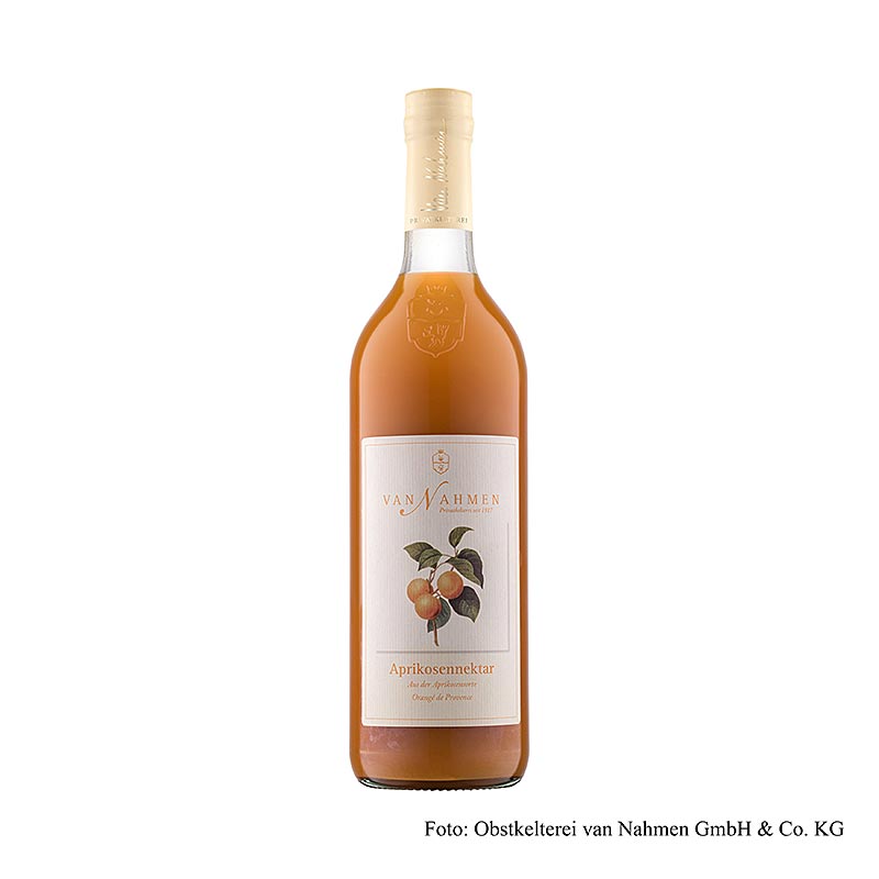 van Nahmen – aprikosnektar (Orange de Provence), 45 % direktpressad juice, 750 m