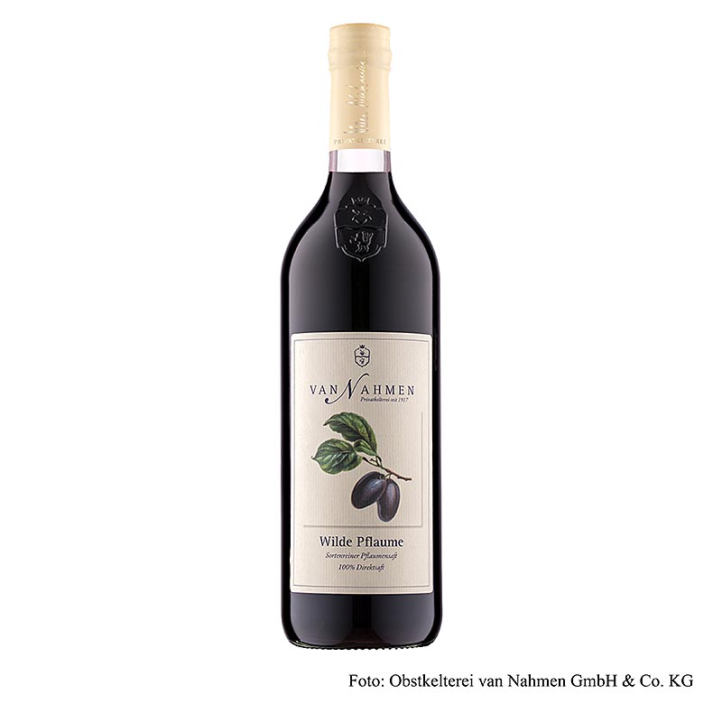 van Nahmen – Vilda plommon, 100 % ren sortens direktpressad juice, 750 ml