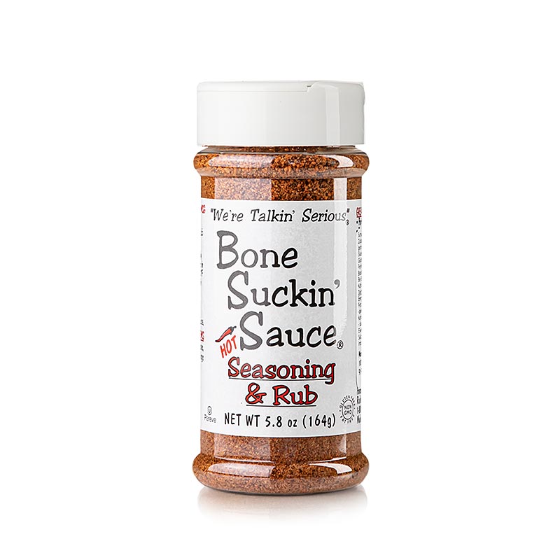 Bone Suckin´ Hot Seasoning & Rub´, BBQ-kryddblandning, stark, Ford´s Food, 164 g