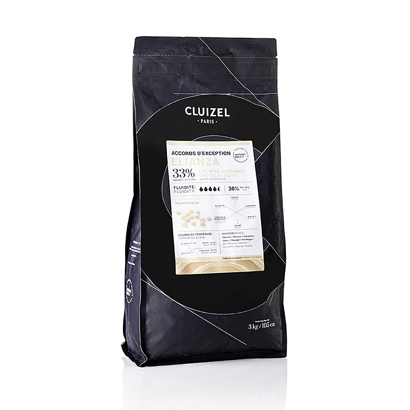 Elianza Ivoire, vit choklad, Grandes Teneurs, Callets, Michel Cluizel, 3 kg