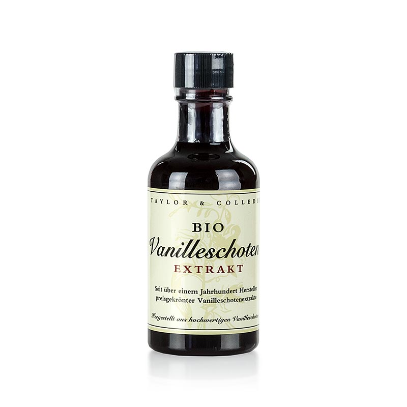 Bourbon-vaniljextrakt, utan prickar, Taylor & Colledge, BIO, 100 ml