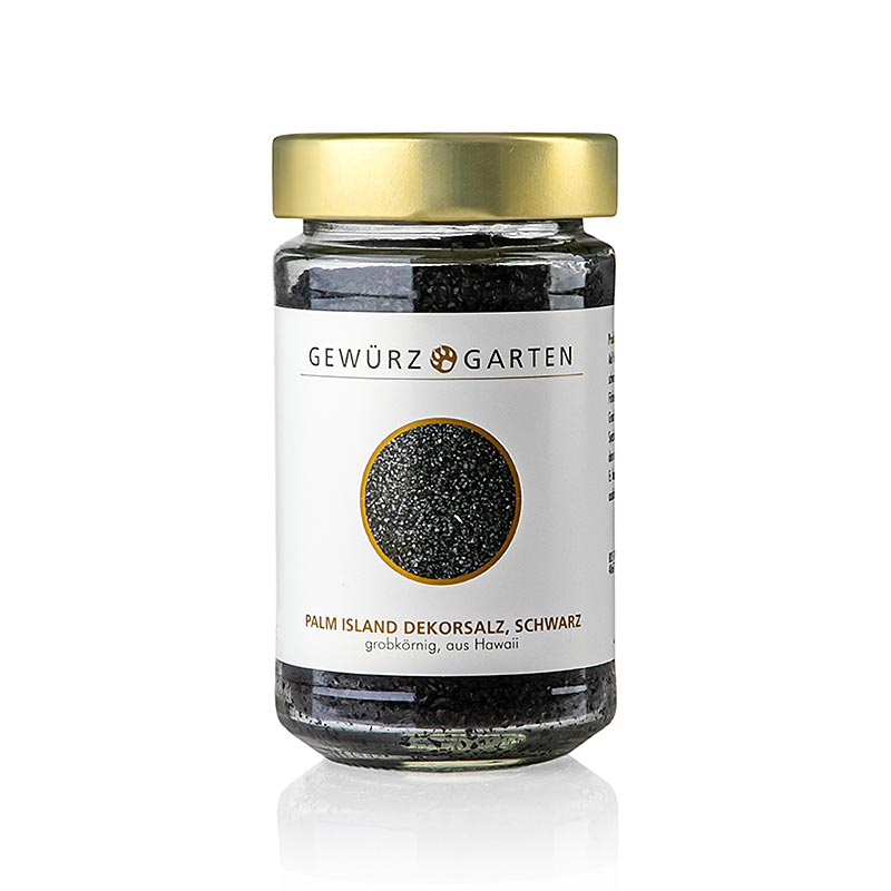 Gewürzgarten Palm Island Pacific-salt, dekorationssalt med aktivt kol, grovt, 220 g