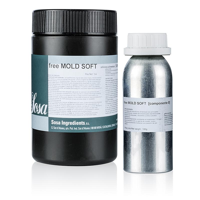 Freemold Soft, för tillverkning av mjuka/flexibla silikonformar, 1,1 kg, 2 st.