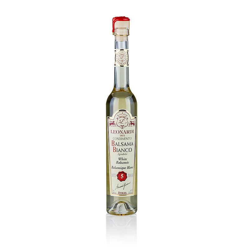 Balsamico Bianco "Agrodolce", 5 år, ekfat, Leonardi, 100 ml